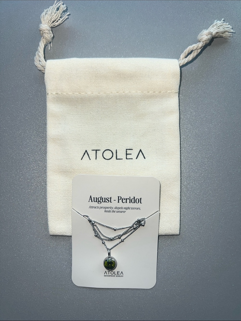 Atolea NWT Birthstone August Necklace